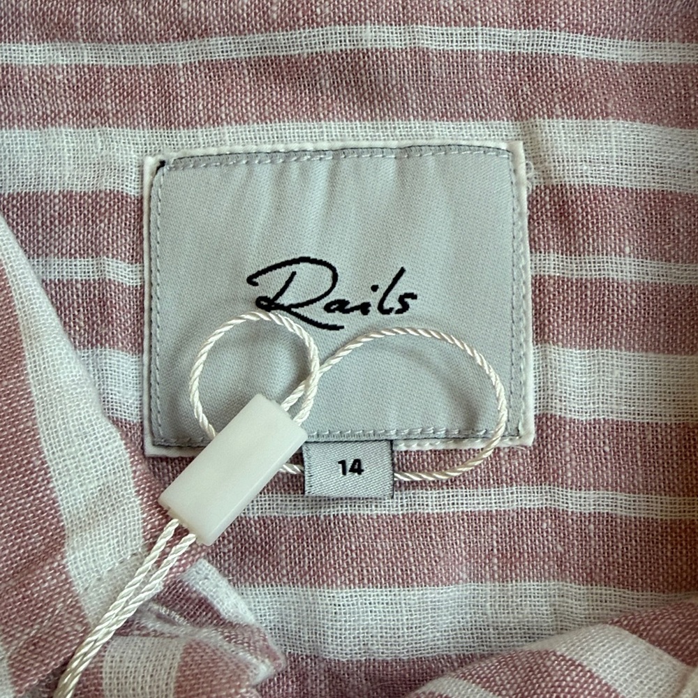 NWT Rails Pink Striped Button Down Shirt - Picture 3 of 5